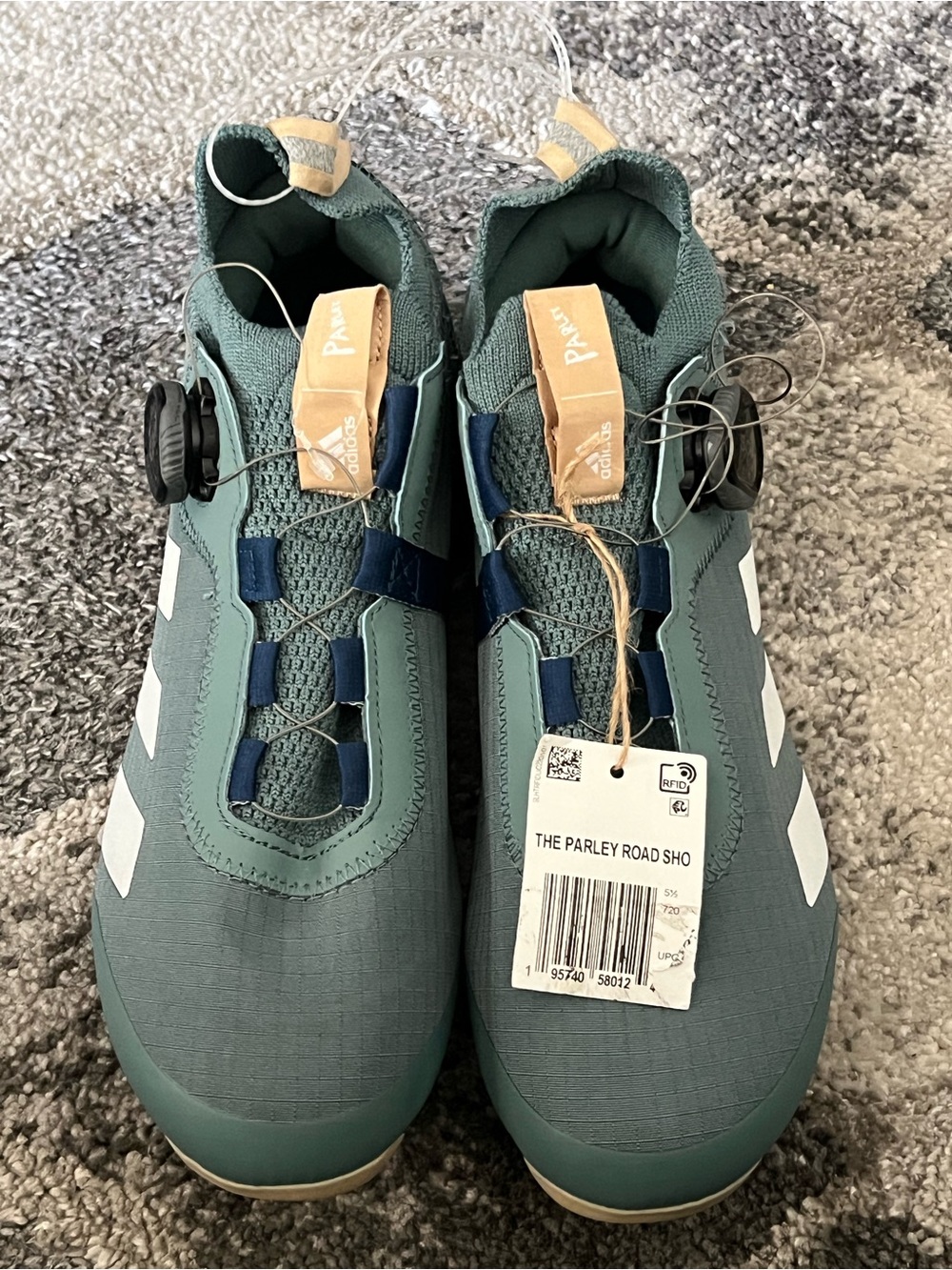 Adidas The Parley Road BOA Cycling Shoes, a sock-like primeknit size 6 NWT